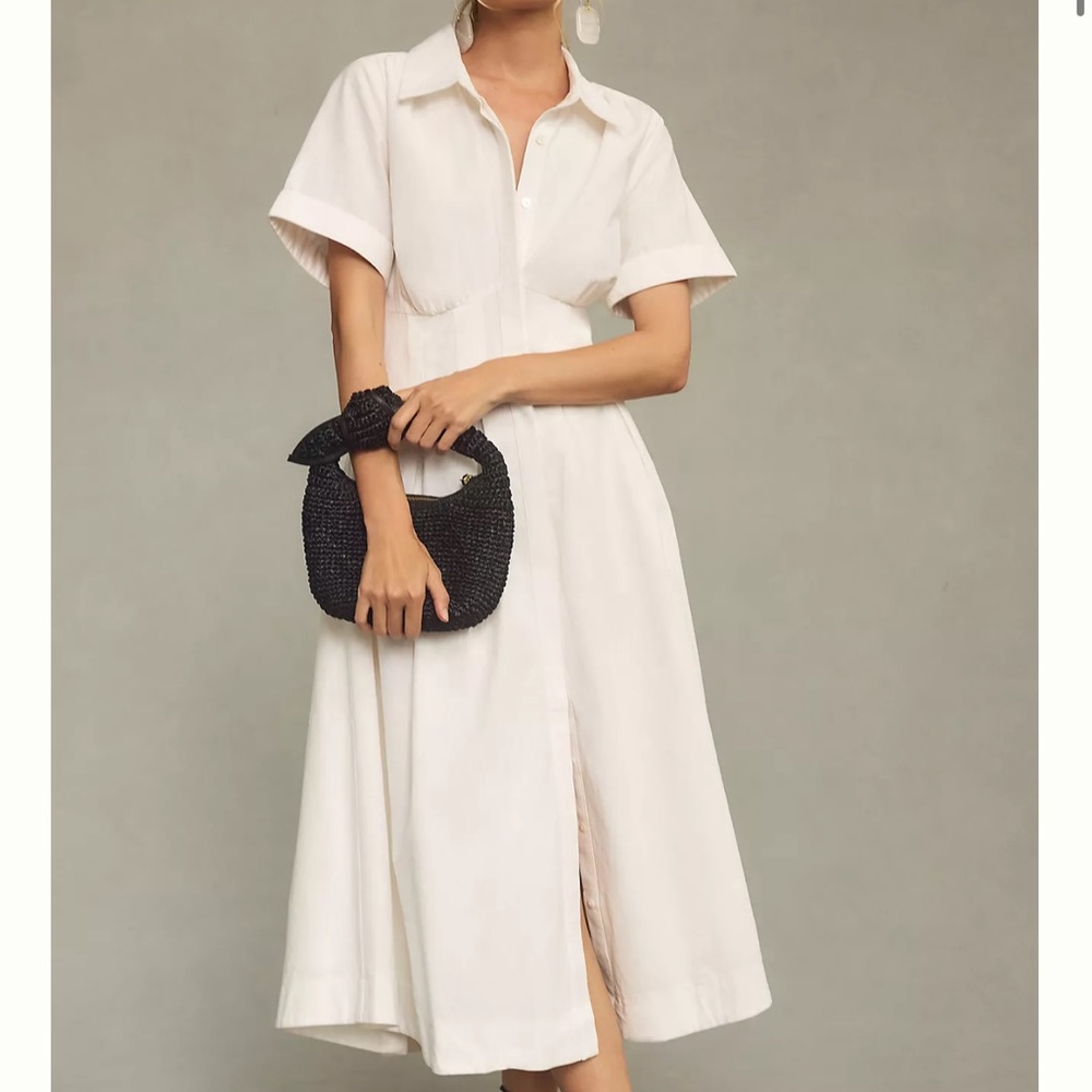 Anthropologie pleated shirt dress